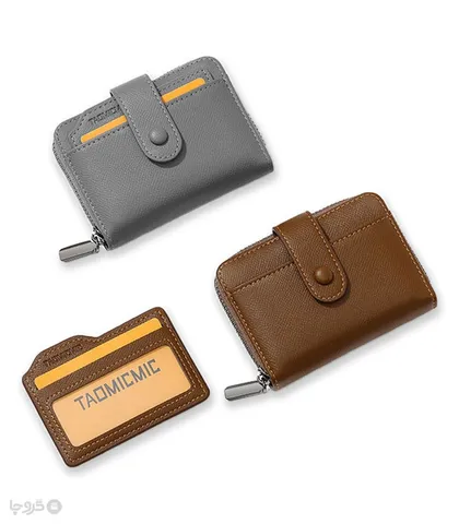 کیف پول و جاکارتی مردانه زیپ‌دار Taomicmic تائومیک میک کد S3112