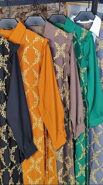 پیراهن طلاکوب پروانه کد 50207