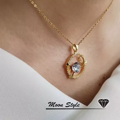 گردنبند دخترونه استیل حلقه ی عشق ارسال رایگان