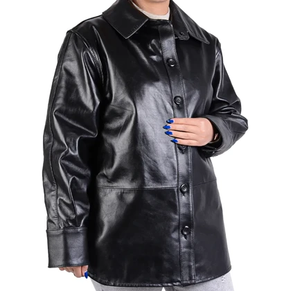 مانتو چرم زنانه 4600