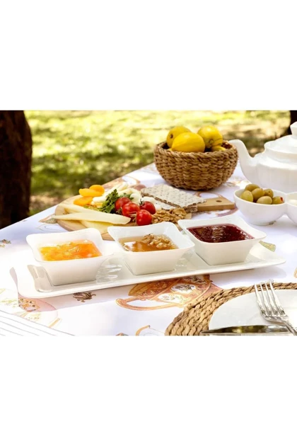 بشقاب پذیرایی Bone China Madame Coco مدل New Petit Concept - چندرنگ
