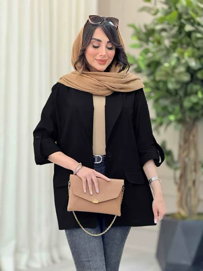 مانتو آستین پاگن جیب نما سادنا