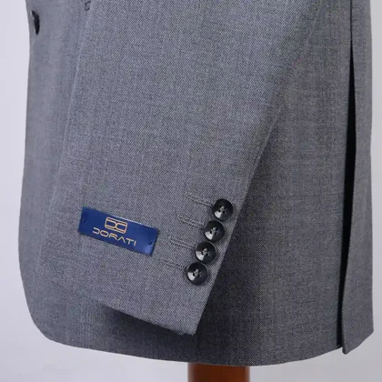 کت و شلوار دو دکمه طوسی