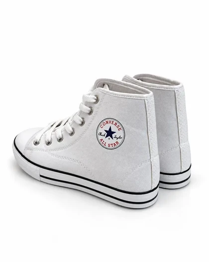 کفش کتانی ال استار ساق‌دار مدل کلاسیک سفید کانورس All Star