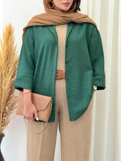مانتو دکمه مخفی سوزان
