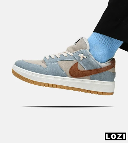 کفش کتانی مردانه طوسی آبی قهوه ای نایک NIKE SB