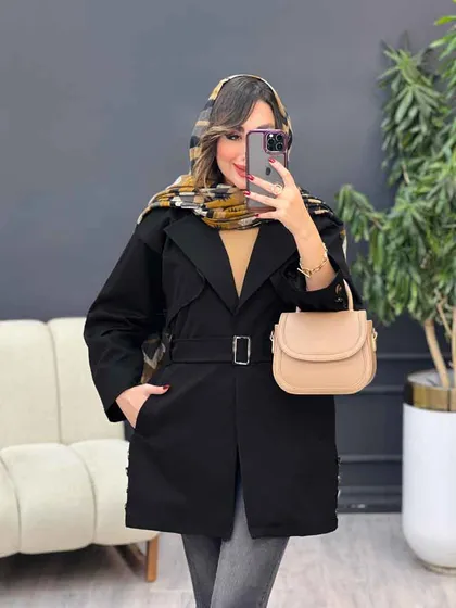 بارانی بغل چهاردکمه ژیله دار