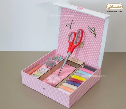 جعبه و وسایل خیاطی طرح دختر خیاط