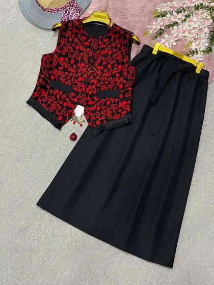 جلیقه دامن فیروزه کد 6639