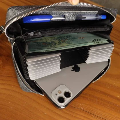 کیف دستی و پاسپورتی چرم طبیعی فلوتر بیورا مدل pa018 (دارای ایراد جزئی)