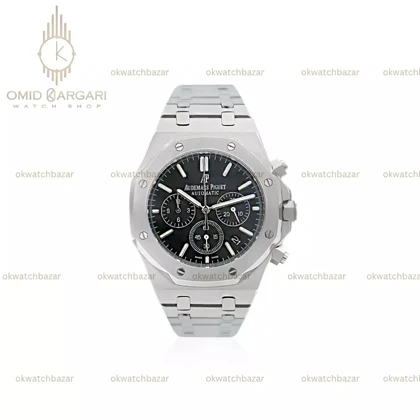 ساعت مچی اودمار پیگه کورنوگراف سیلور صفحه مشکی Audemars Piguet