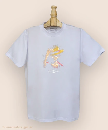 تیشرت مردانه و زنانه طرح وان پیس شخصیت لوفی کد 905