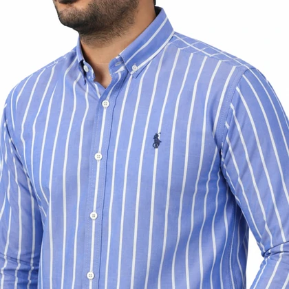پیراهن آستین بلند راه راه مردانه مدل 6102047