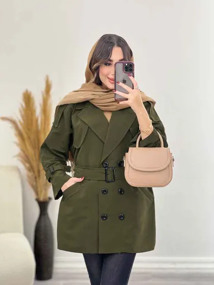 بارانی ژیله هلالی شش دکمه