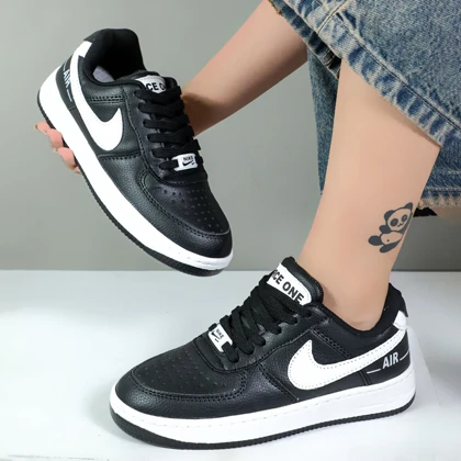 کتانی نایک ایرفورس زنانه nike air force رنگ مشکی تمام کد 6226