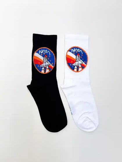 جوراب ساق بلند طرح ناسا NASA یونیسکس