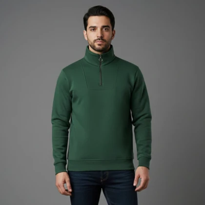 دورس مردانه نیم زیپ مدل Behbod-سبز
