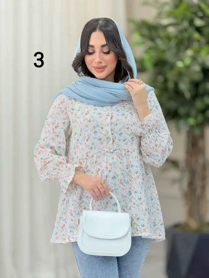 شومیز طرح دار ارغوان