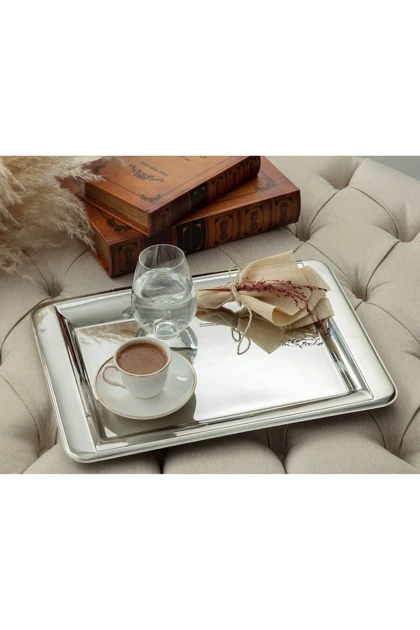 سینی پذیرایی Madame Coco مدل Nan Dareau استیل ضدزنگ - نقره‌ای