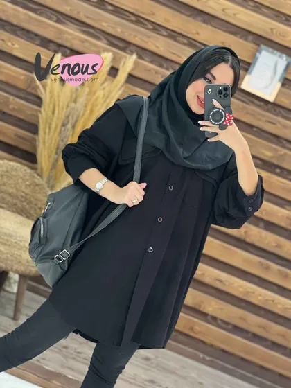 مانتو لینن راه راه سرجیب دوبل