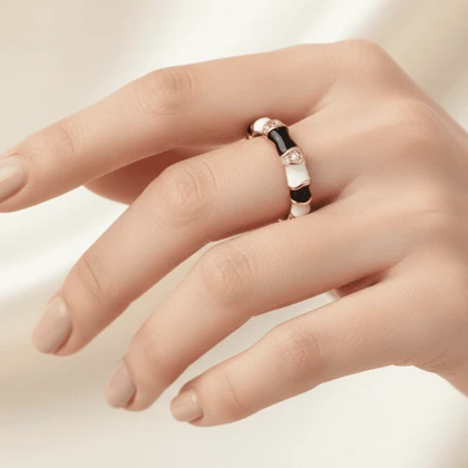 انگشتر دخترانه مدل میناکاری