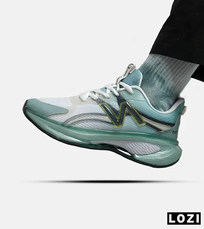 کفش کتانی مردانه و زنانه سفید طوسی سبز NEW BALANCE More Trail v3