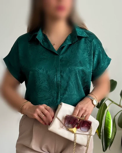 شومیز آستین کوتاه ساتن 1