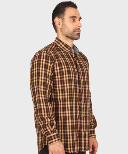 پیراهن مردانه پشمی چهارخانه 0159