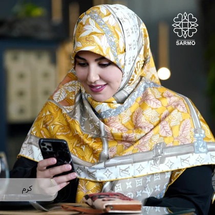 روسری ابریشم ژاکارد دلربا
