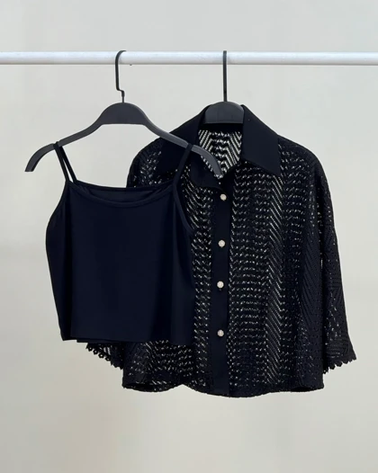 ست دو تیکه مهرا دانتل