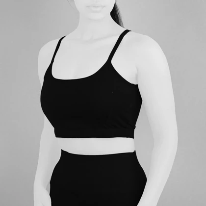 نیم‌تنه ورزشی کاپ‌دار زنانه سانفو مدل 4K1073 مشکی