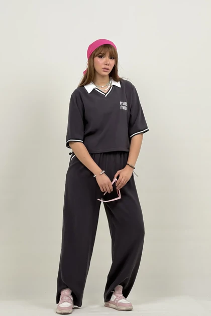 ست زنانه شومیز و شلوار اسپرت miu miu