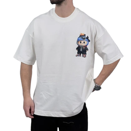 تیشرت آستین کوتاه مردانه سفید دونخ مدل مینیمال