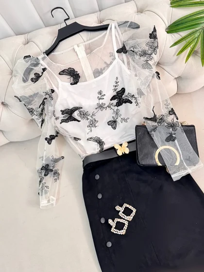 شومیز تور پروانه 3211