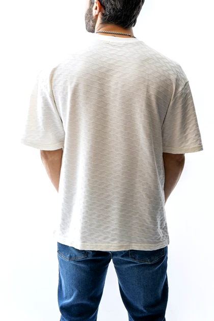 تیشرت باکسی ژاکارد مردانه