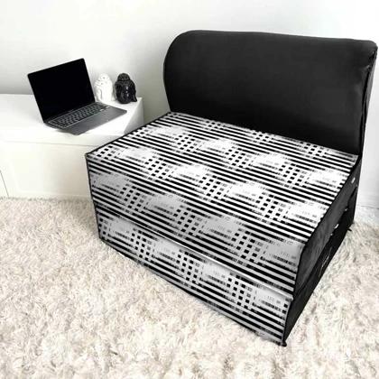 کاناپه تخت شو یک نفره مینیمال زیگزاگ مدل M1041