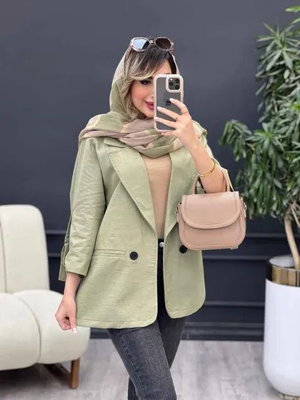 مانتو آستین سگک دو دکمه