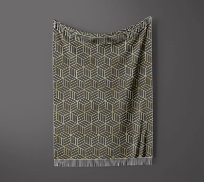 شال مبل ریش دار sofa shawl 217