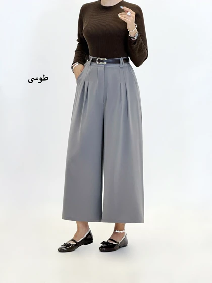 7155-دامن شلواری کرپ