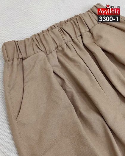 شلوار گت دار زنانه سایز بزرگ کد 3300