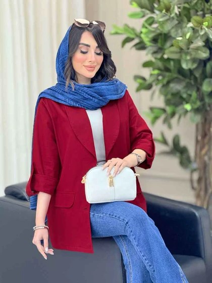 مانتو آستین پاگن جیب نما سادنا