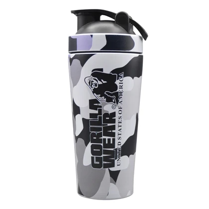 شیکر استیل ورزشی یک تیکه گوریلا مدل Army-402P350 ظرفیت 0.74 لیتر
