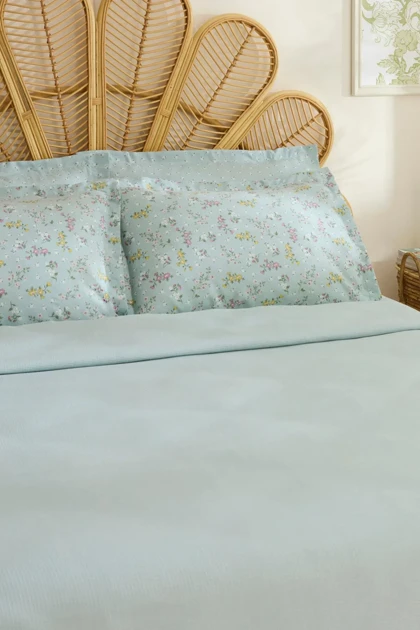 سرویس روتختی پیکه دو نفره Karaca Home مدل Noa بامبو و پنبه - نعنایی
