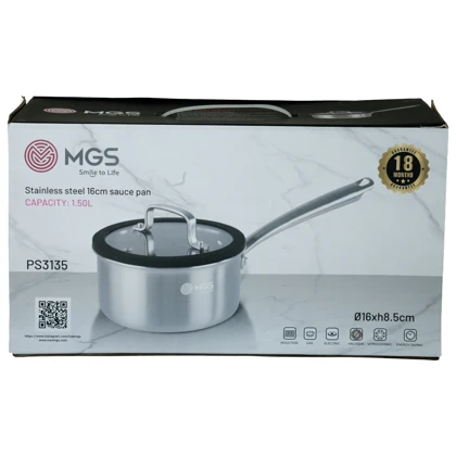شیرجوش سایز 16 استیل کف لیزری کد PS3135