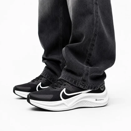 کتانی خارجی مردانه مدل نایکی زوم ایکس لبخند مشکی سفید NIKE(مستر کوالیتی)