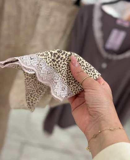 بلوز و شلوار سایز بزرگ نخ پنبه سکسن کد 40802