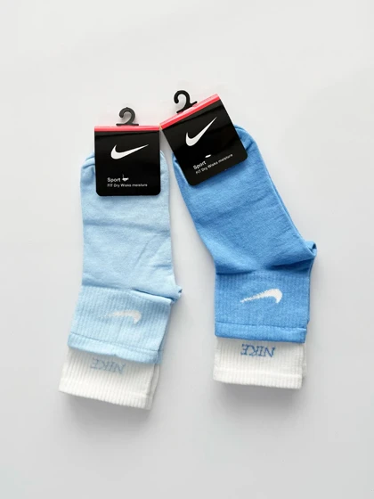 جوراب نیم ساق زنانه نخ پنبه دوکش نایک Nike