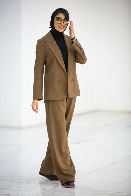 کت زنانه بزایاق یقه بلیزر 2 دکمه