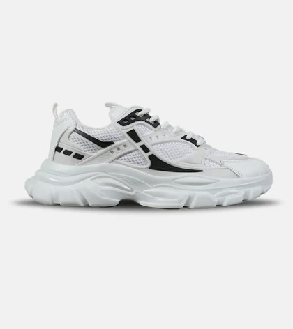 کفش کتانی مردانه و زنانه سفید مشکی BALENCIAGA Track low-top Sneakers مدل 7857