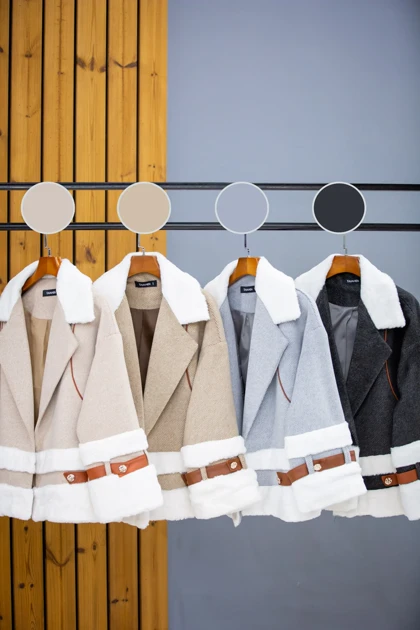 پالتو فوتر کجراه ترکیبی با چرم